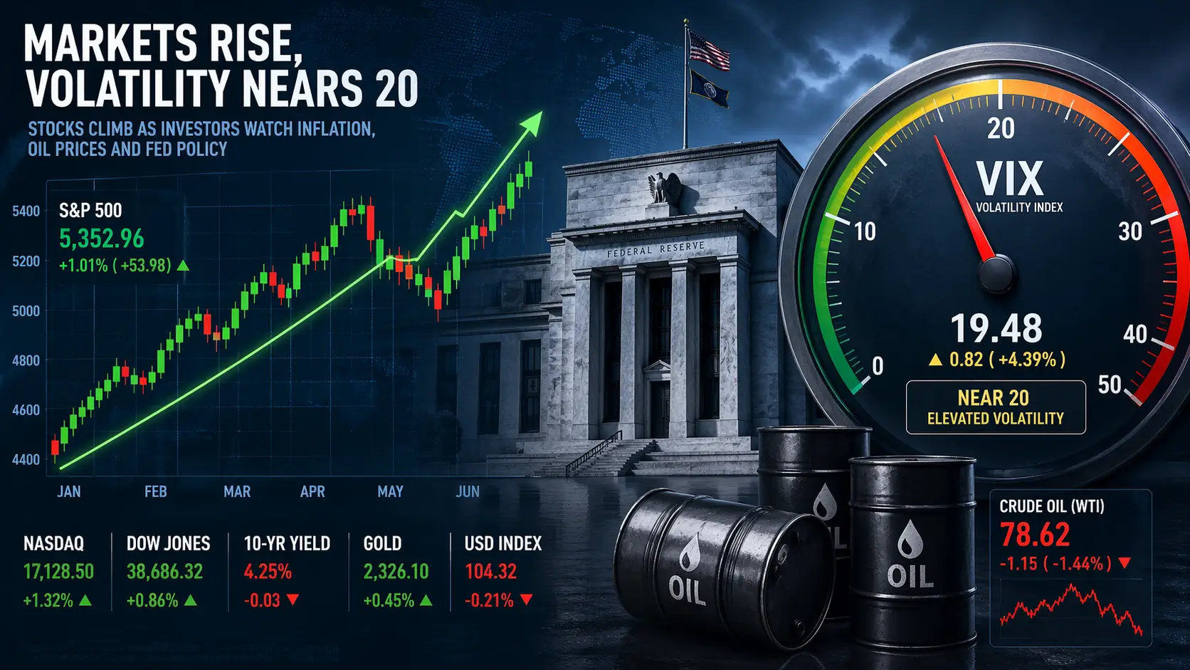Stocks Rally, but Volatility Signals Rising Risk